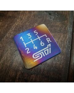 1inch Square Badge - Titanium