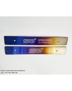 Subaru Titanium License Plate Delete